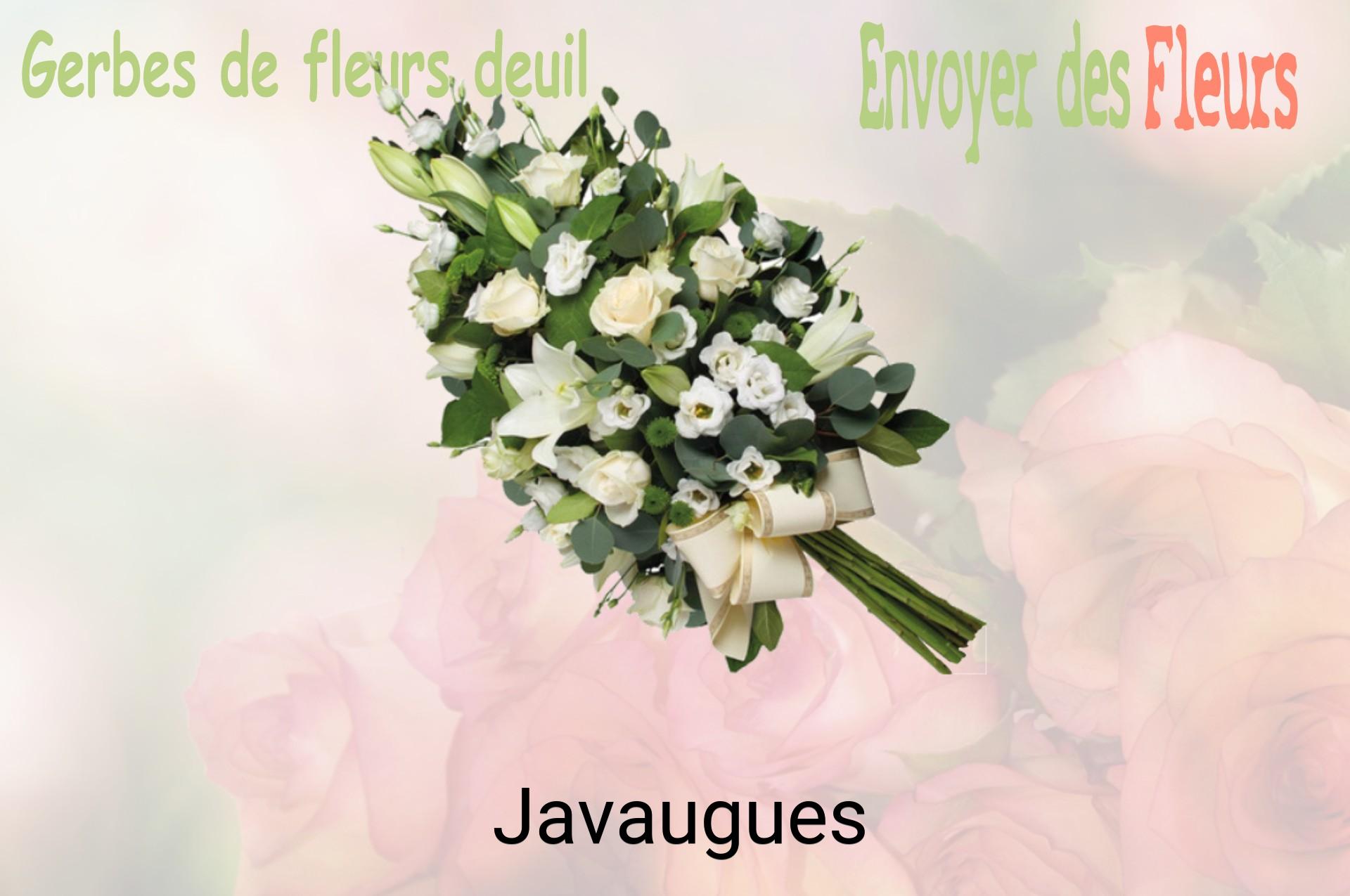 Gerbe de fleurs de deuil livrée à Javaugues